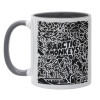 Mug colored grey, ceramic, 330ml