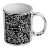 Mug ceramic, silver mirror, 330ml