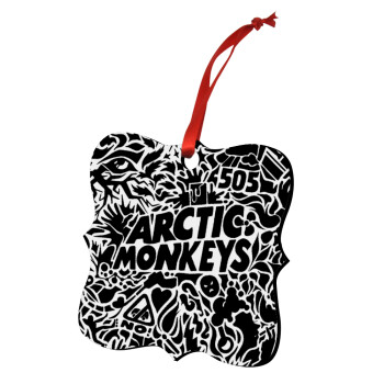 Arctic Monkeys, Χριστουγεννιάτικο στολίδι polygon ξύλινο 7.5cm