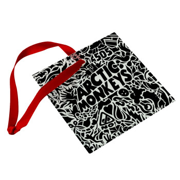 Arctic Monkeys, Στολίδι Χριστουγεννιάτικο στολίδι γυάλινο τετράγωνο 9x9cm