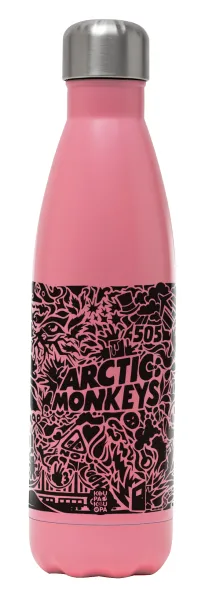 Arctic Monkeys — Μεταλλικό παγούρι θερμός Ροζ Ματ (Stainless steel), διπλού τοιχώματος, 500ml
