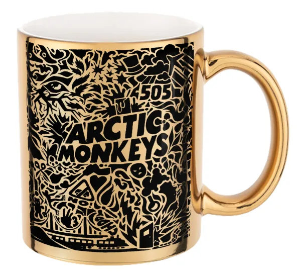 Arctic Monkeys — Mug ceramic, gold mirror, 330ml