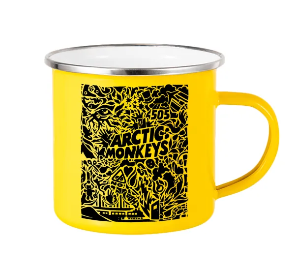 Arctic Monkeys — Yellow Enamel Metallic Cup 360ml