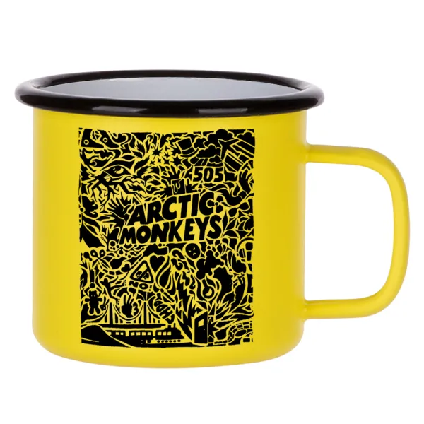 Arctic Monkeys — Κούπα Μεταλλική εμαγιέ ΜΑΤ Κίτρινη 360ml