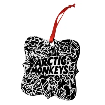 Arctic Monkeys, Christmas ornament polygon wooden 7.5cm