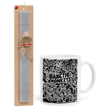 Arctic Monkeys, Πασχαλινή Λαμπάδα με Κούπα κεραμική (330ml) & κερί αρωματικό πλακέ (30cm) (ΓΚΡΙ)