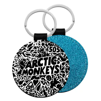 Arctic Monkeys, Μπρελόκ Δερματίνη, στρογγυλό ΜΠΛΕ (5cm)