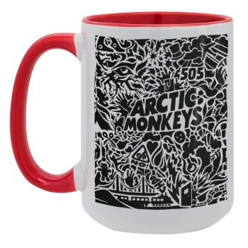 Arctic Monkeys, Κούπα Mega 15oz, κεραμική Κόκκινη, 450ml