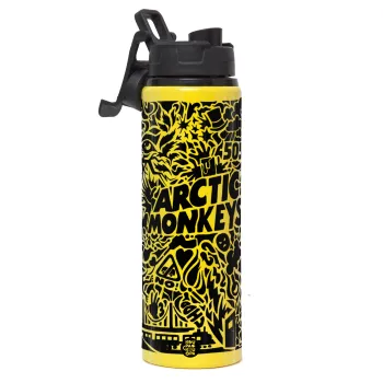Arctic Monkeys, Μεταλλικό παγούρι νερού με καπάκι ασφαλείας, αλουμινίου 850ml