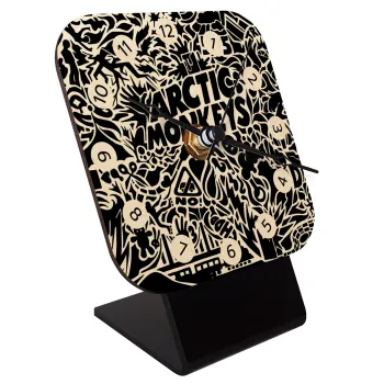 Arctic Monkeys, Quartz Table clock in natural wood (10cm)