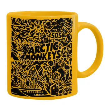 Arctic Monkeys, Ceramic coffee mug yellow, 330ml