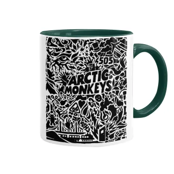 Arctic Monkeys, Mug colored green, ceramic, 330ml