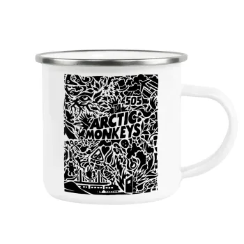 Arctic Monkeys, Metallic enamel cup white 360ml