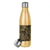 Glitter gold stainless steel thermos bottle, double-walled, 500ml