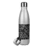 Metallic Glitter Silver Thermos Flask (Stainless steel), double-walled, 500ml