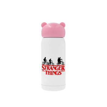 Stranger Things red, Ροζ ανοξείδωτο παγούρι θερμό (Stainless steel), 320ml