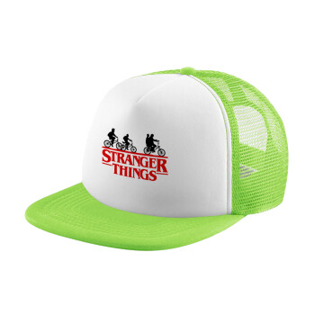 Stranger Things red, Καπέλο Soft Trucker με Δίχτυ Πράσινο/Λευκό