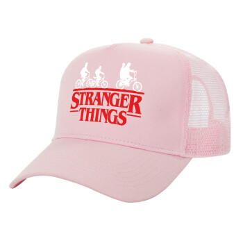 Stranger Things red, Καπέλο Structured Trucker, ΡΟΖ
