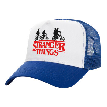 Stranger Things red, Καπέλο Structured Trucker, ΛΕΥΚΟ/ΜΠΛΕ