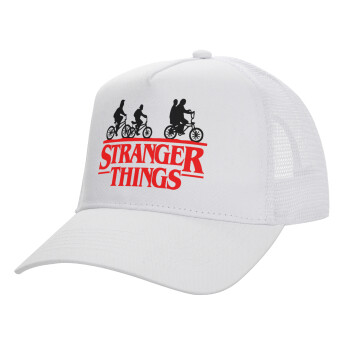 Stranger Things red, Καπέλο Structured Trucker, ΛΕΥΚΟ