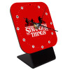 Stranger Things red, Επιτραπέζιο ρολόι ξύλινο με δείκτες (10cm)