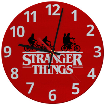 Stranger Things red, Ρολόι τοίχου γυάλινο (30cm)