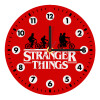 Stranger Things red, Ρολόι τοίχου ξύλινο (20cm)