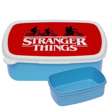 Stranger Things red, ΜΠΛΕ παιδικό δοχείο φαγητού (lunchbox) πλαστικό (BPA-FREE) Lunch Βox M18 x Π13 x Υ6cm