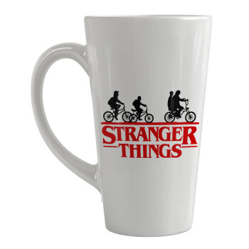 Stranger Things red, Κούπα κωνική Latte Μεγάλη, κεραμική, 450ml