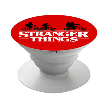 Stranger Things red, Pop Socket Λευκό Βάση Στήριξης Κινητού στο Χέρι