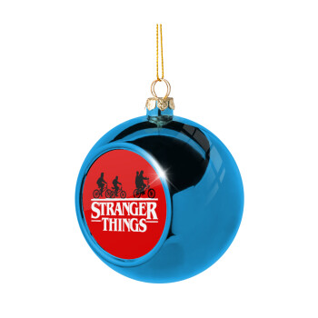 Stranger Things red, Χριστουγεννιάτικη μπάλα δένδρου Μπλε 8cm