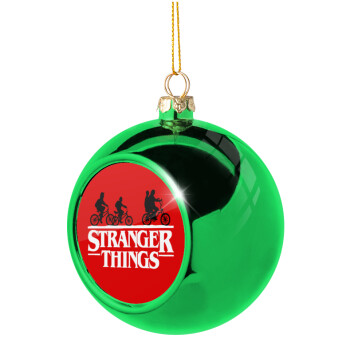 Stranger Things red, Χριστουγεννιάτικη μπάλα δένδρου Πράσινη 8cm