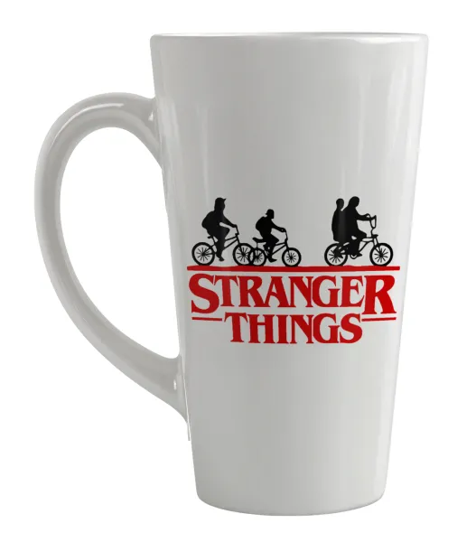 Stranger Things red — Large tapered latte mug, ceramic, 450ml