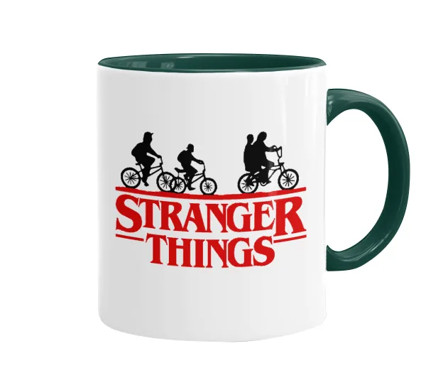 Stranger Things red — Κούπα χρωματιστή πράσινη, κεραμική, 330ml