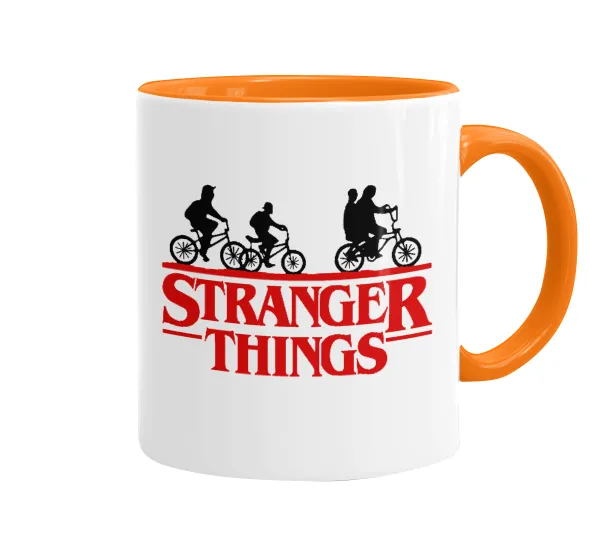 Stranger Things red — Κούπα χρωματιστή πορτοκαλί, κεραμική, 330ml