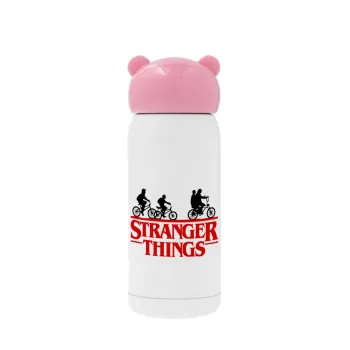 Stranger Things red, Ροζ ανοξείδωτο παγούρι θερμό (Stainless steel), 320ml