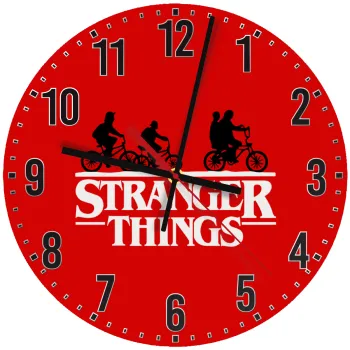 Stranger Things red, Ρολόι τοίχου ξύλινο (30cm)