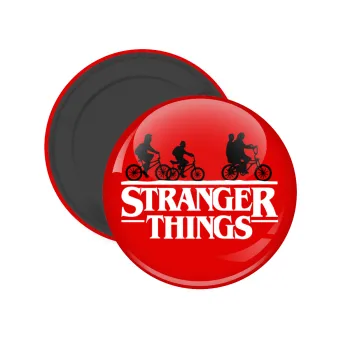 Stranger Things red, Μαγνητάκι ψυγείου στρογγυλό διάστασης 5cm