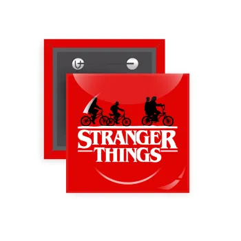 Stranger Things red, Κονκάρδα παραμάνα τετράγωνη 5x5cm