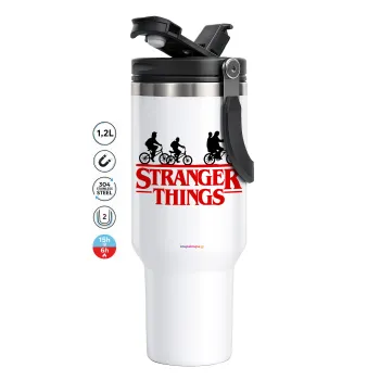 Stranger Things red, Mega Stainless steel Tumbler with lid, double wall 1,2L