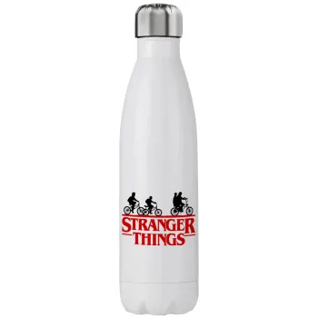 Stranger Things red, Μεταλλικό παγούρι θερμός (Stainless steel), διπλού τοιχώματος, 750ml