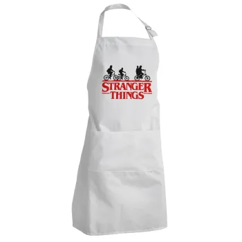 Stranger Things red, Adult Chef Apron (with sliders and 2 pockets)