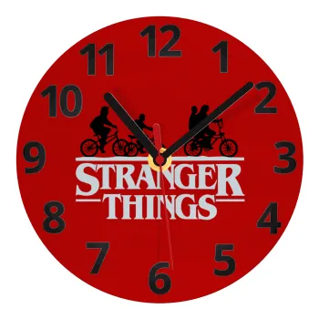 Stranger Things red, Ρολόι τοίχου γυάλινο (20cm)