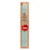 Easter Set, wooden keychain & aromatic flat Easter candle (30cm) (TURQUOISE)