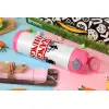 Easter candle, Childrens hot water bottle, stainless steel, with safety straw, PINK (500ml)