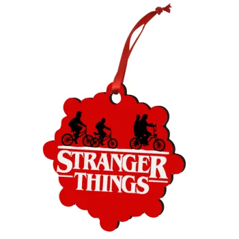 Stranger Things red, Christmas ornament snowflake wooden 7.5cm
