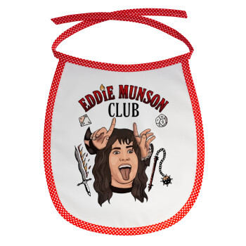 Eddie Munson, Hellfire CLub, Stranger Things, Σαλιάρα μωρού αλέκιαστη με κορδόνι Κόκκινη