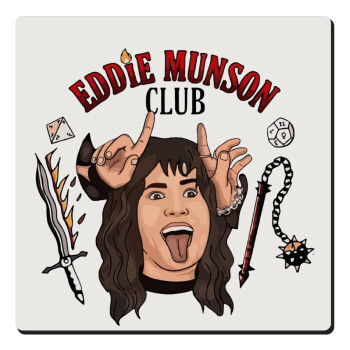 Eddie Munson, Hellfire CLub, Stranger Things, Τετράγωνο μαγνητάκι ξύλινο 6x6cm