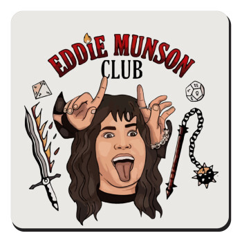Eddie Munson, Hellfire CLub, Stranger Things, Τετράγωνο μαγνητάκι ξύλινο 9x9cm