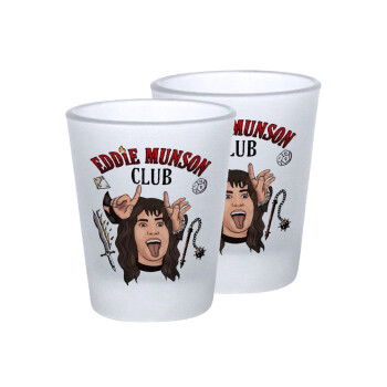 Eddie Munson, Hellfire CLub, Stranger Things, Σφηνοπότηρα γυάλινα 45ml του πάγου (2 τεμάχια)